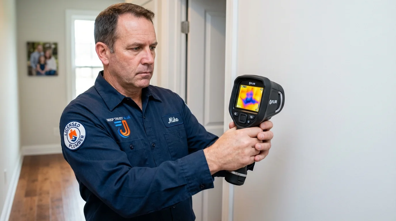 Thermal imaging leak detection by Johns Plumbing LLC in Unionville